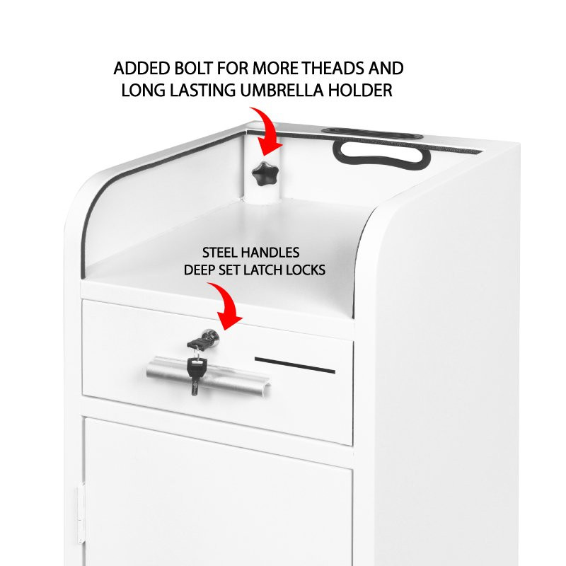 100 Hook Valet Podium White Close Details 