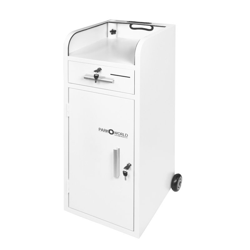 100 Hook Valet Podium White Front corner 