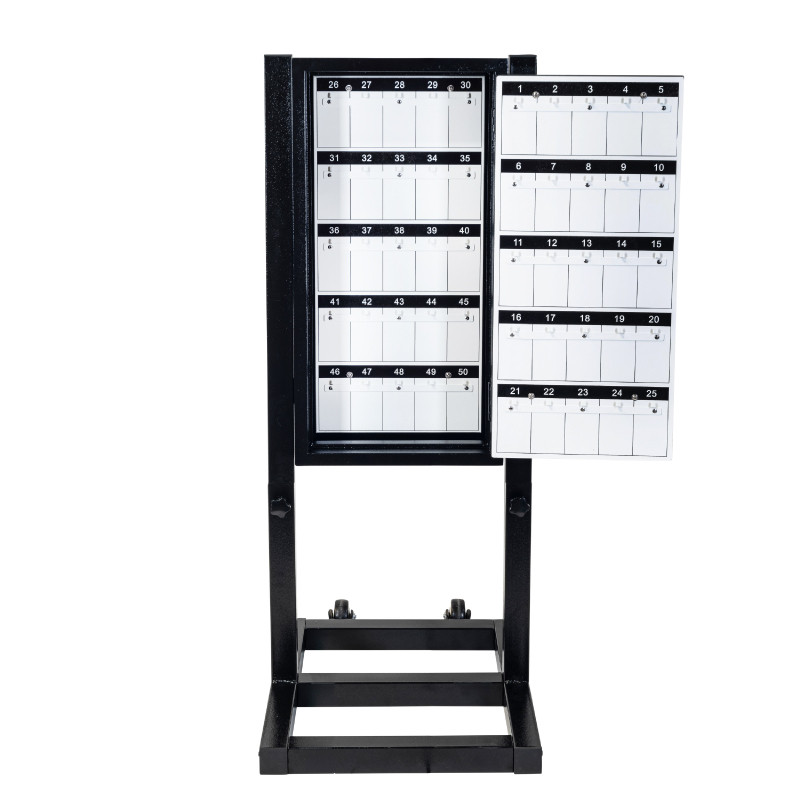 50 hook black key box with stand with steel hooks