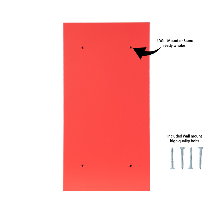 50 hook key box red wall mount