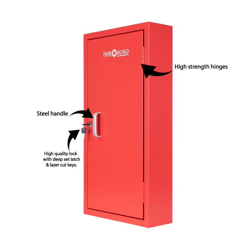 50 hook key box red 