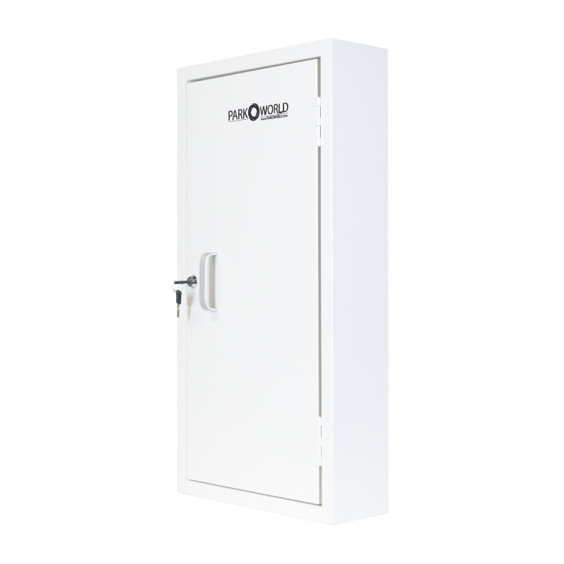 50 hook key box white 
