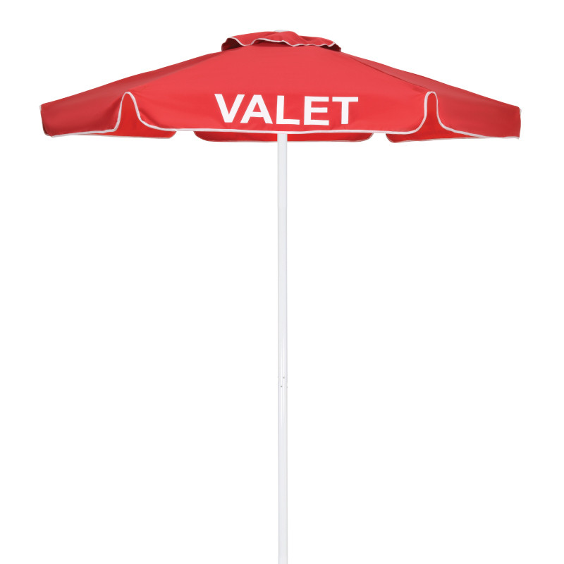 Valet Parking Umbrella with Printing  - Red 