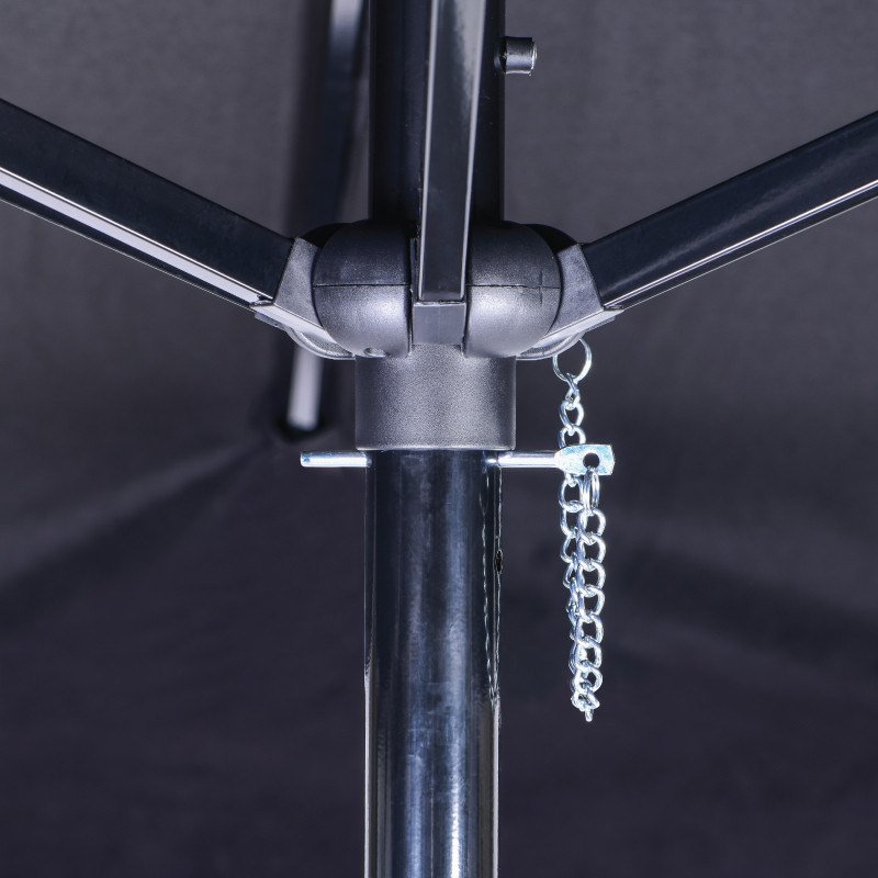 8 Feet Black Olefin Valet Parking Umbrella With Printing - Pinhole