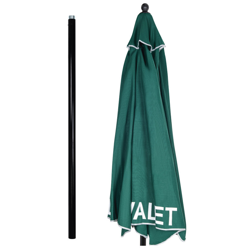 8 Feet Forest Green Olefin Valet Parking Umbrella With Printing - Separate