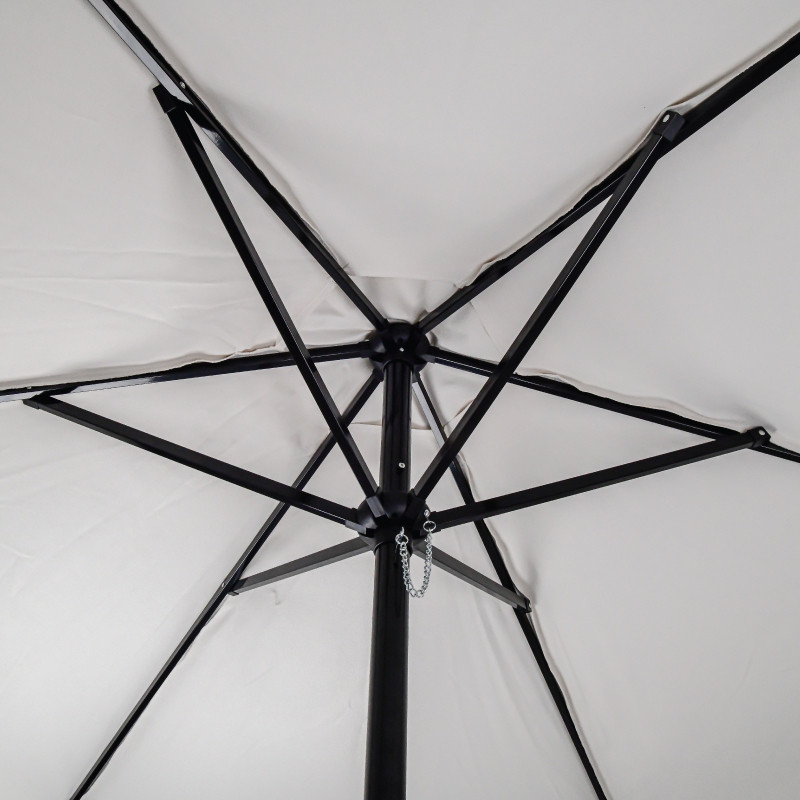 8 Feet Tan Olefin Valet Parking Umbrella With Printing - Hardware