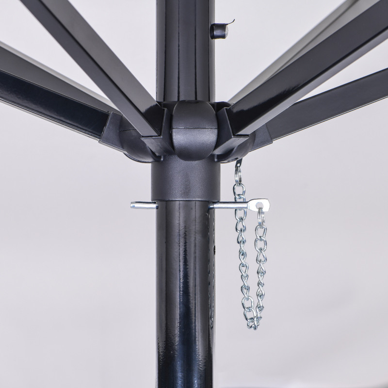 8 Feet Tan Olefin Valet Parking Umbrella With Printing - Pinhole