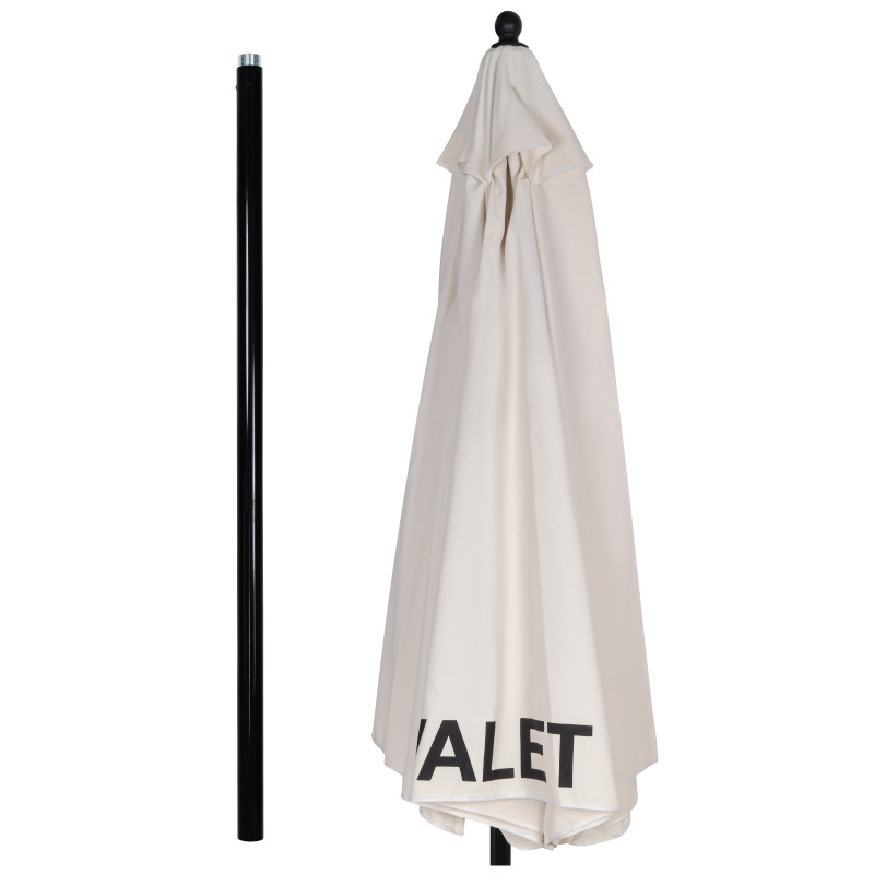 8 Feet Tan Olefin Valet Parking Umbrella With Printing - Separated