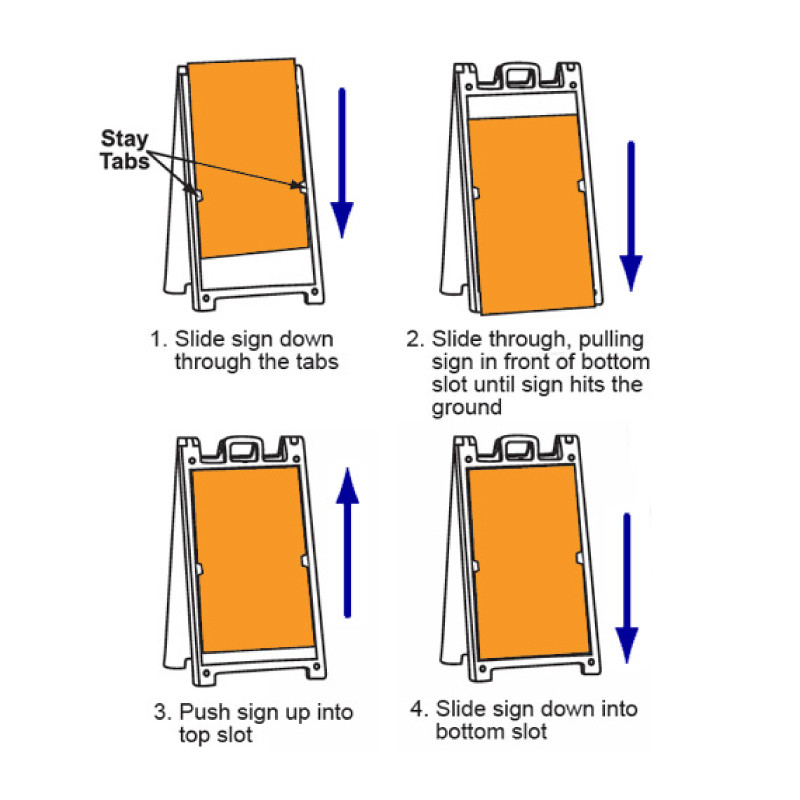 Signicade Deluxe Black Valet Parking A-Frame Details AF-4