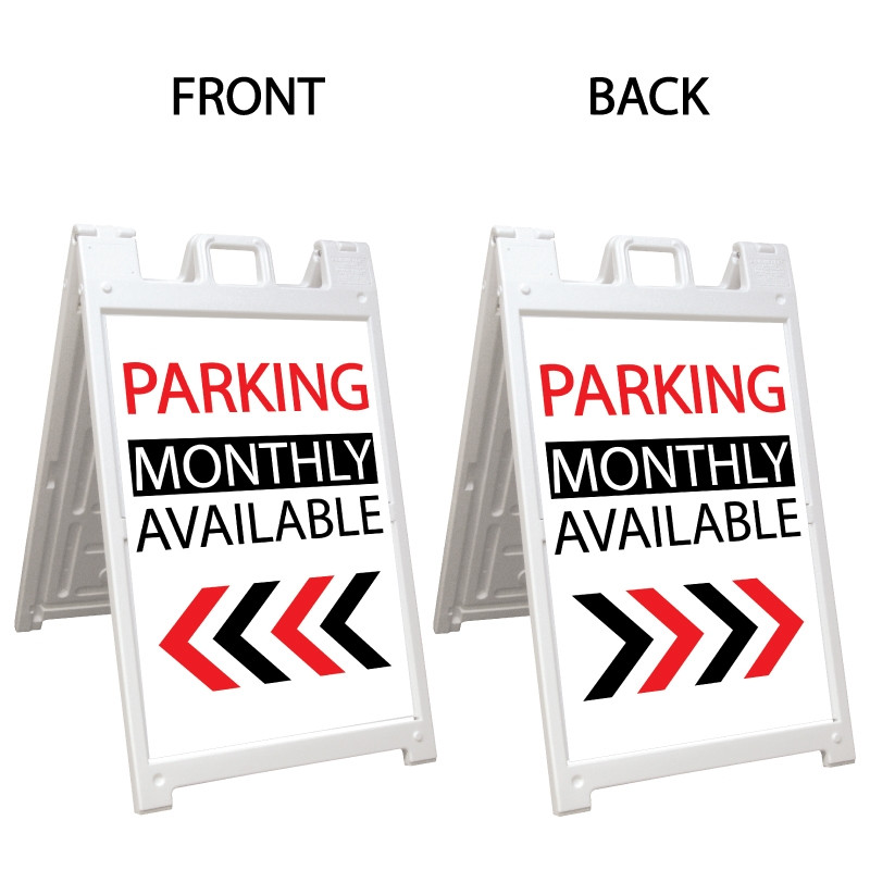 Signicade Deluxe White Double Sided Valet Parking A-Frame AF-6