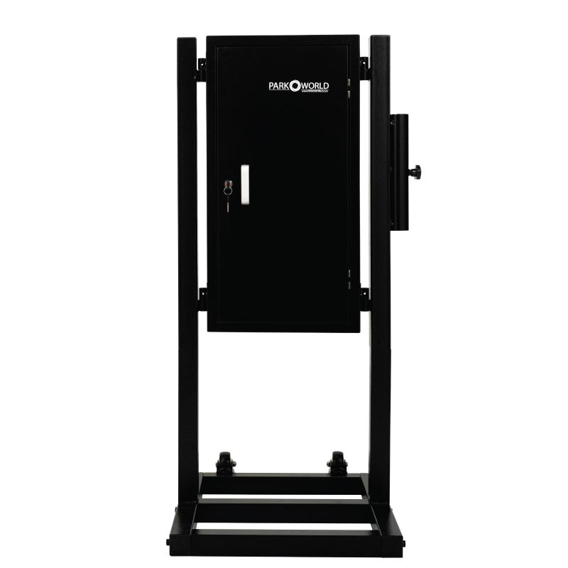 Black Valet Parking Key Box 50 Hook Black With Stand Front