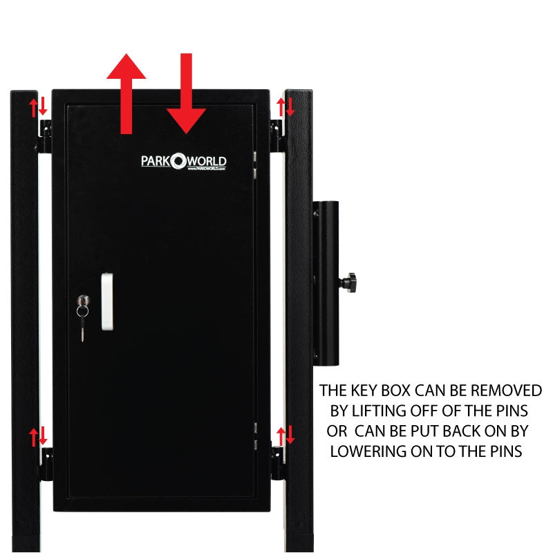 Black Valet Parking Key Box 50 Hook Installation Arrows