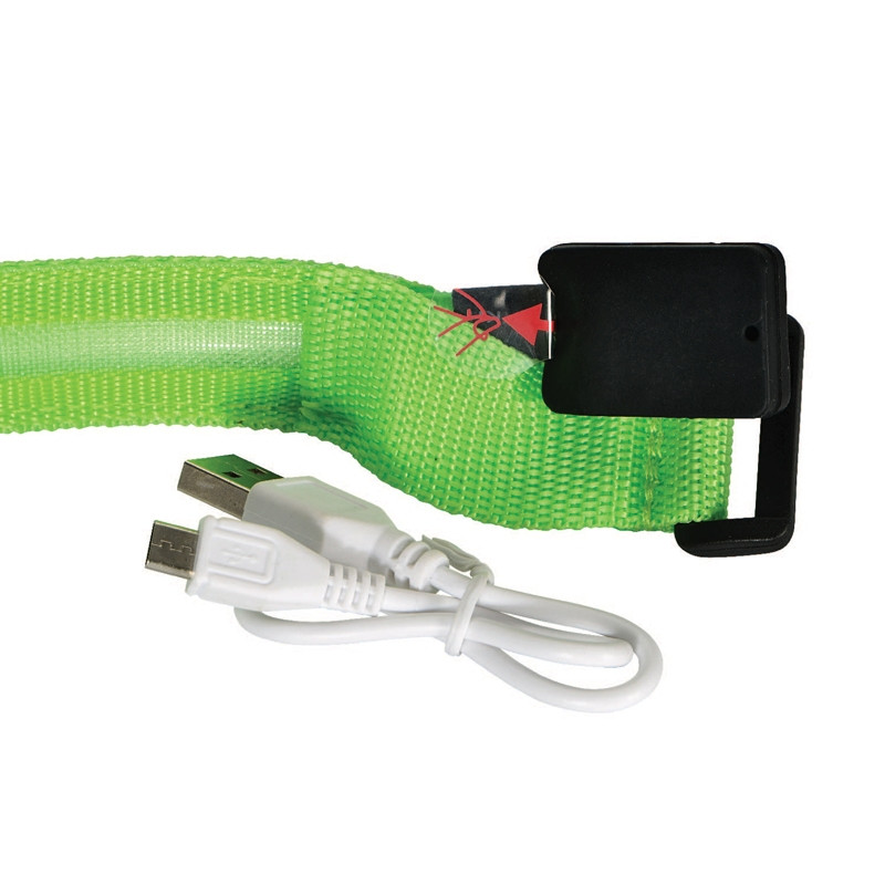 Valet LED Safety Armband - Black - USB Rechargeable