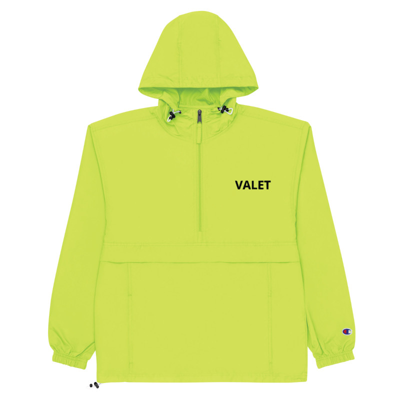 Florecsent Green Valet Jacket with Black Wording