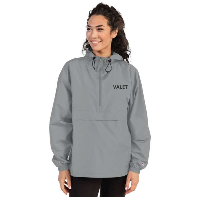 Women Grey Valet Jacket with Black Wording