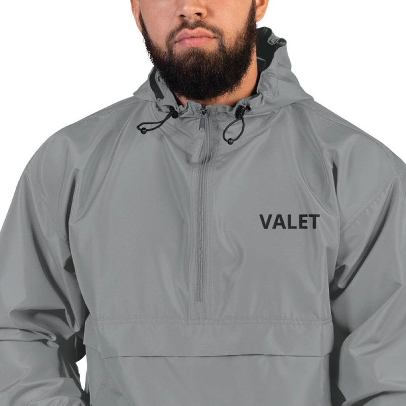 Grey Valet Jacket with Black Wording