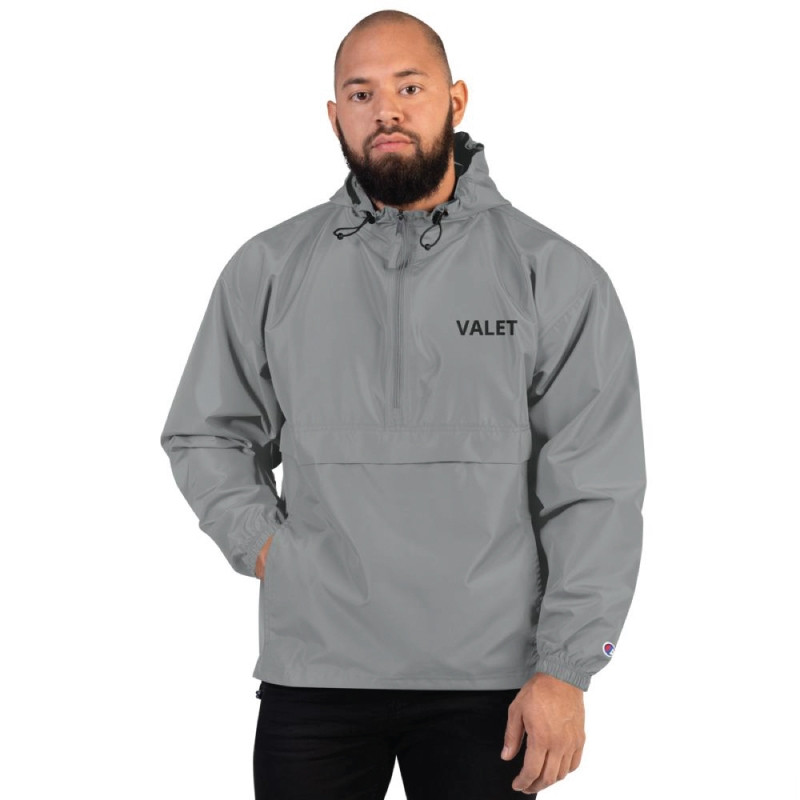 Grey Valet Jacket with Black Wording