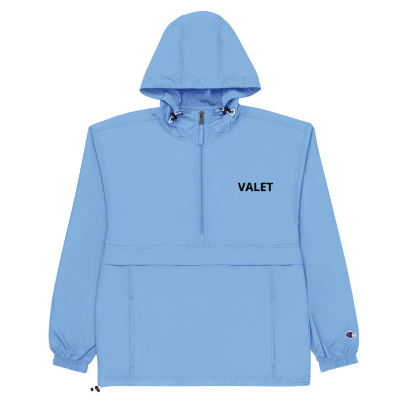 Light Blue Valet Jacket with Black Wording