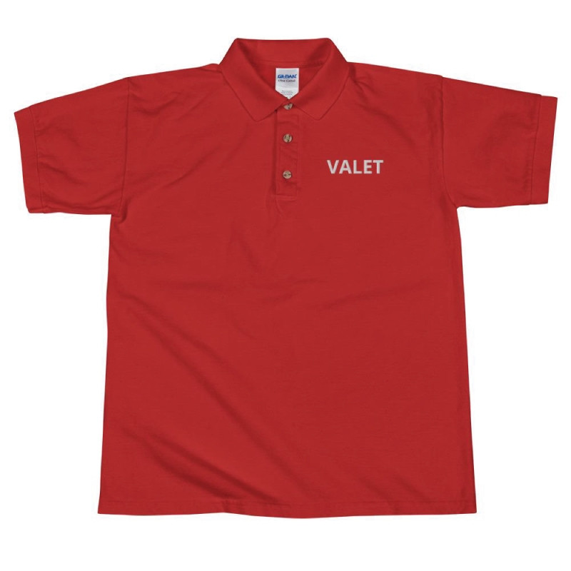 Red Valet Polo Shirt With