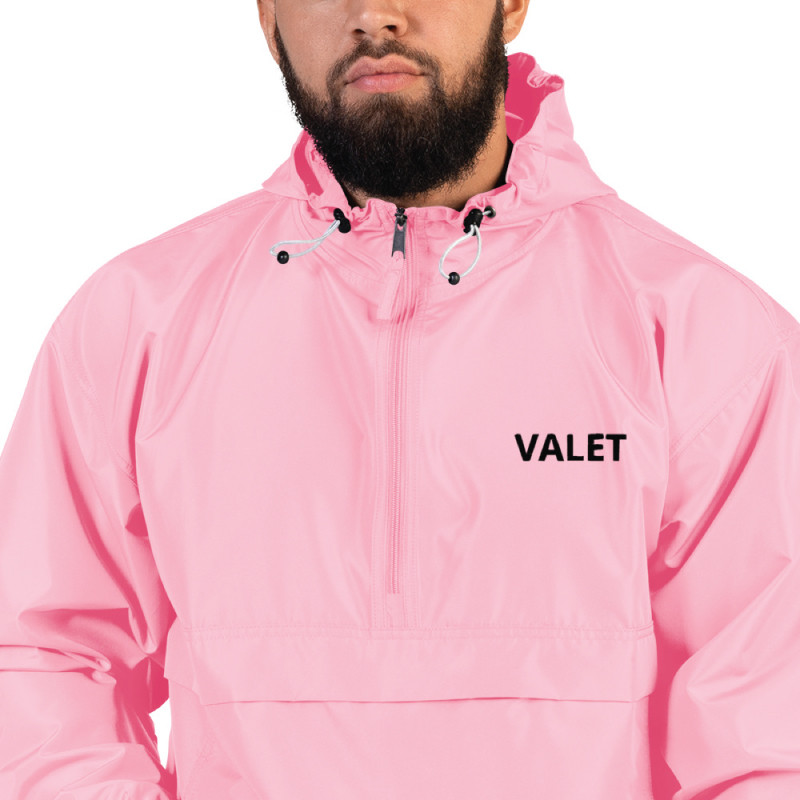Pink Valet Jacket with Black Wording