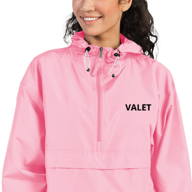 Pink Valet Jacket with Black Wording