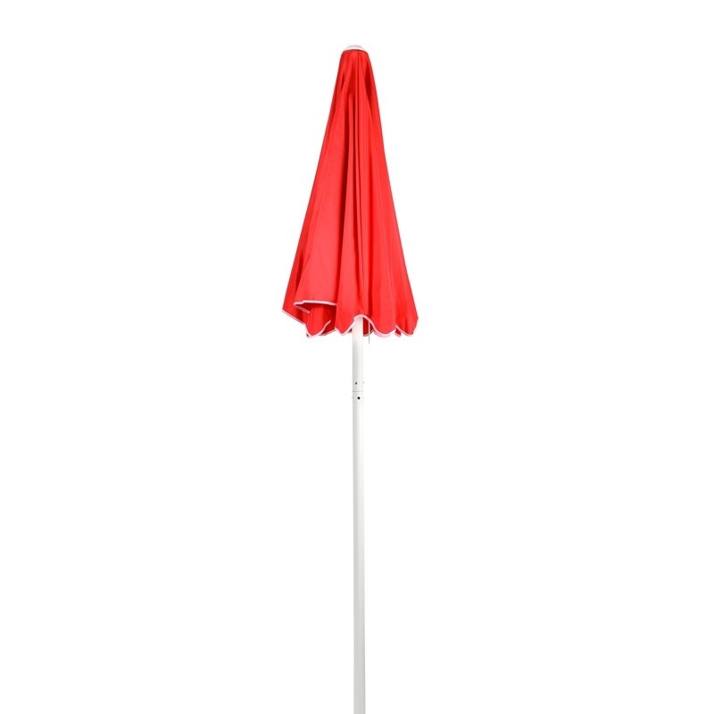 Curbside Temperature Check Station Red Umbrella
