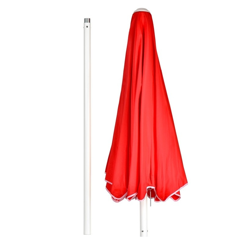 Curbside Temperature Check Station Red Umbrella