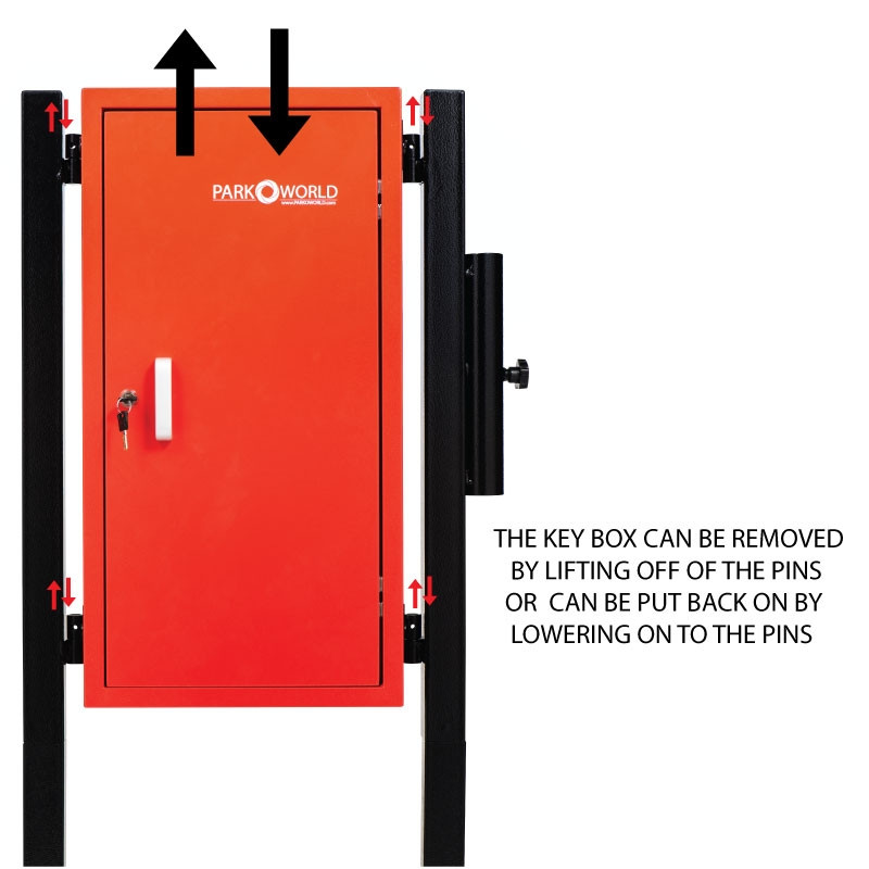 Red Valet Parking Key Box 50 Hook Installation Arrows