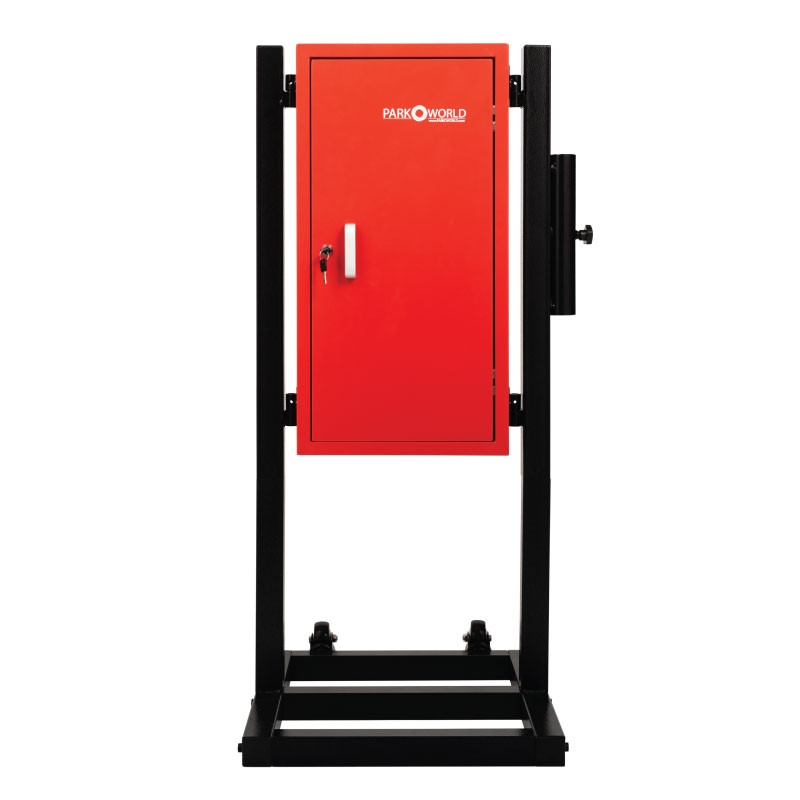 Red Valet Parking Key Box 50 Hook Black With Stand Front
