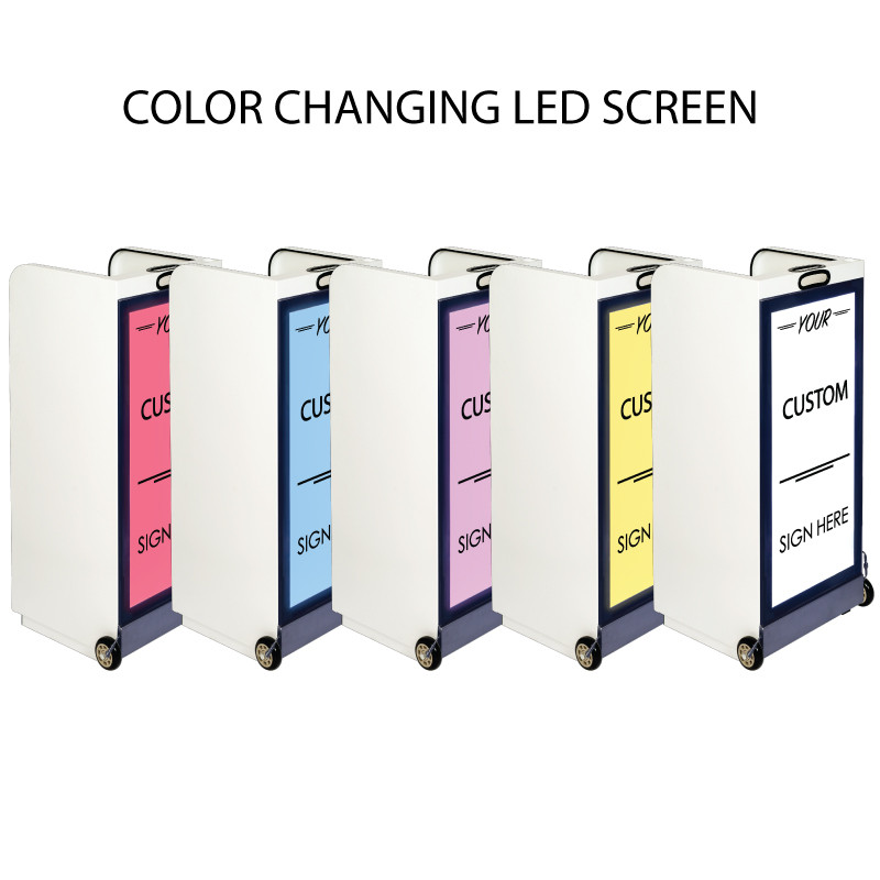 Small-White-podium-with-LED-Color-Changing-screen-Icon-Description