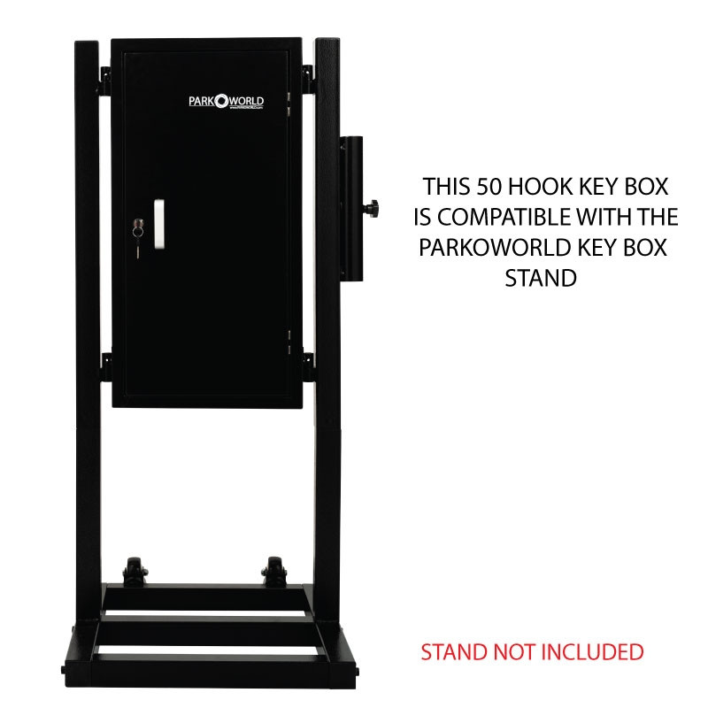 Black Valet Key Box 50 Key Hook On Stand