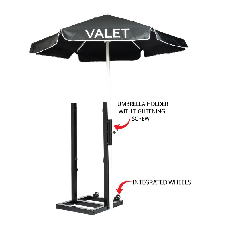 Valet Key Box Stand With Umbrella And Wheel Zoom