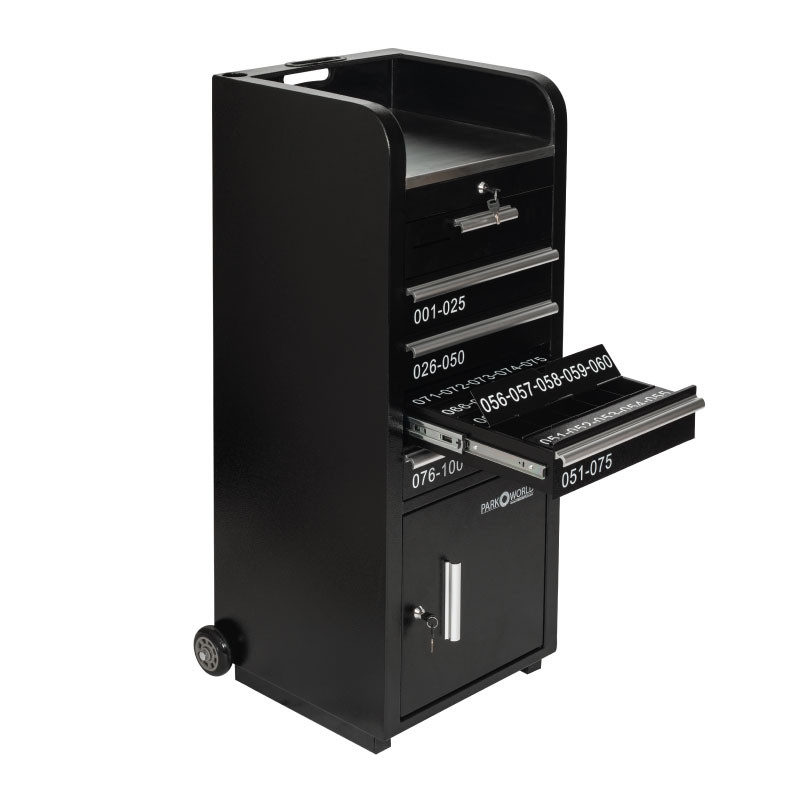 Valet Podium 100 Key Slot Black Key Slot Open