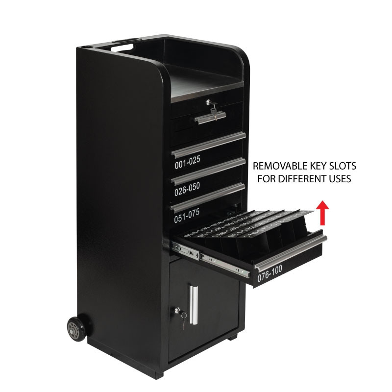 valet podium 100 key slot black removable key slots