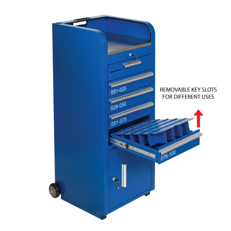 Blue Valet Podium 100 Key Slot Removable Key Slot