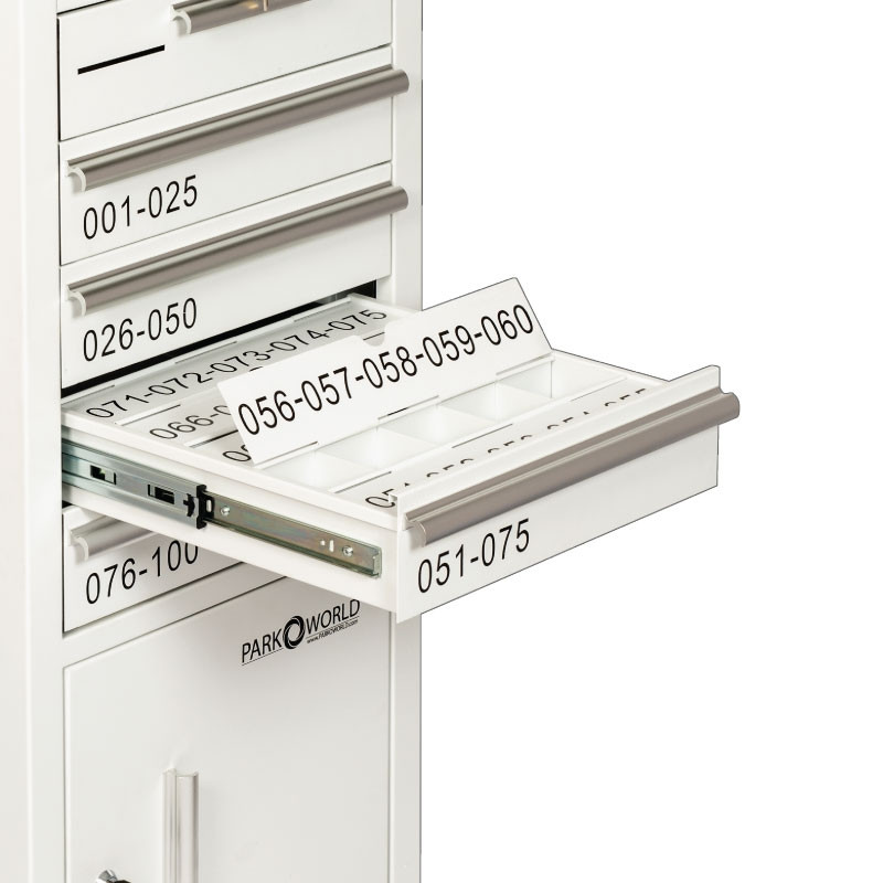 Valet Podium 100 Key Slot White Flap Open