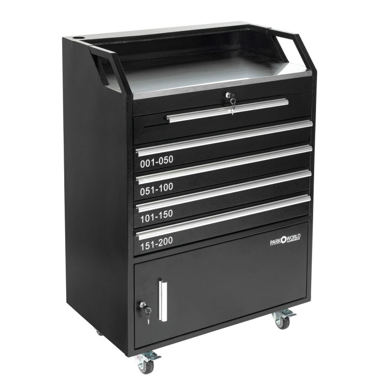 Valet Podium 200 Key Slot Black Front