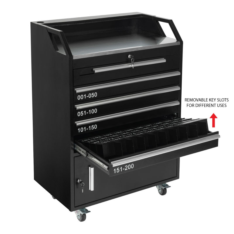 Valet Podium 200 Key Slot Black Removable Slots