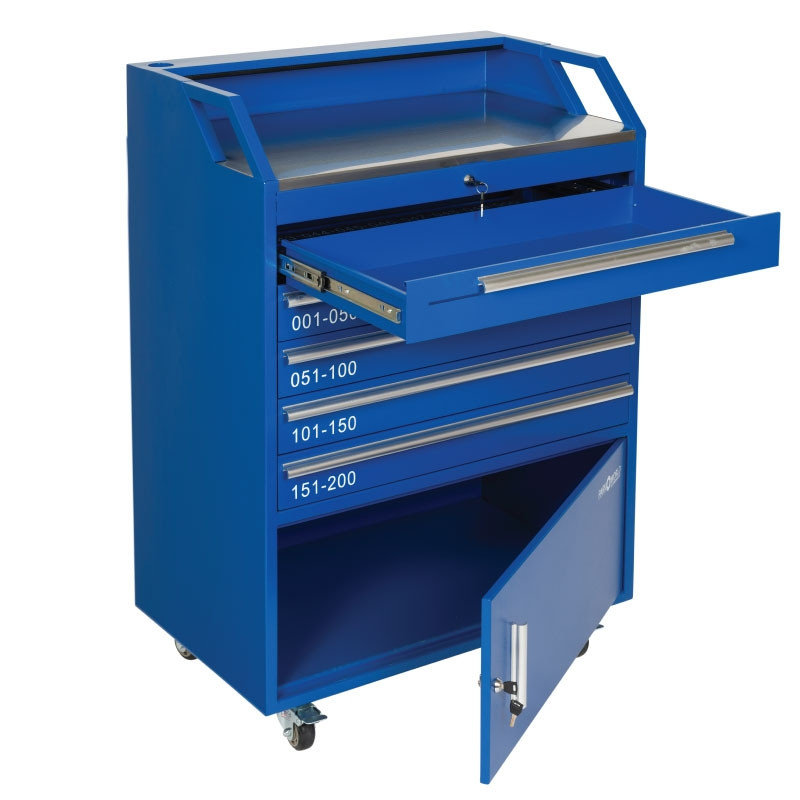 Blue Valet Podium 200 Key Slot Cash Drawer And Cabinet Open