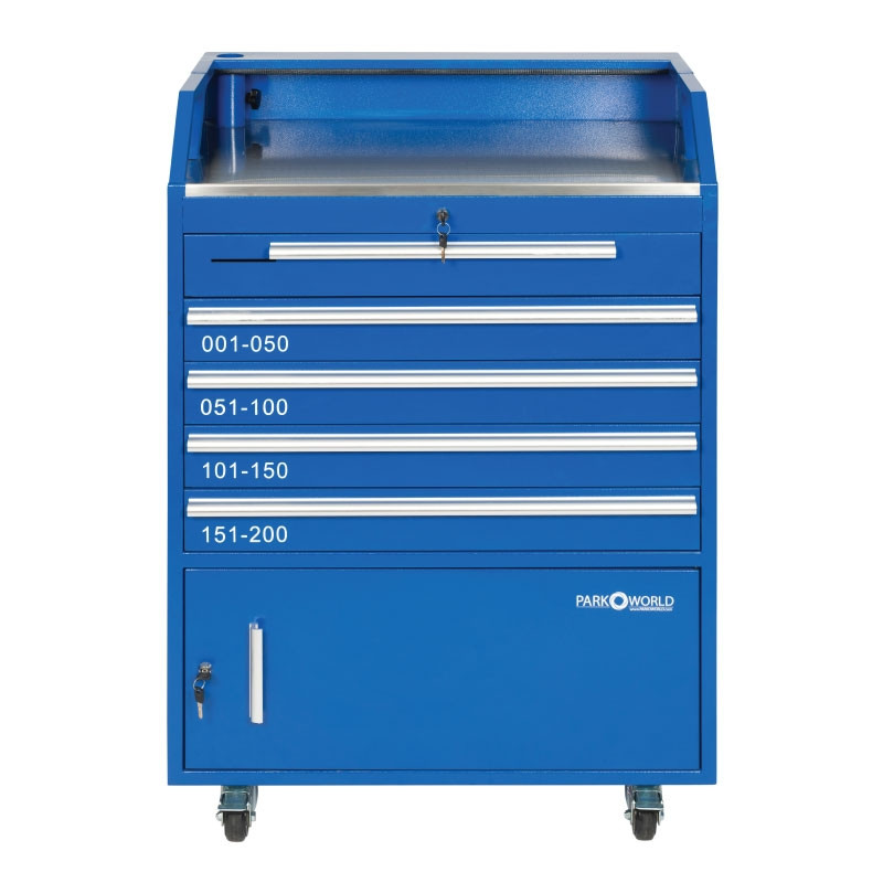 Blue Valet Podium 200 Key Slot Front Drawers