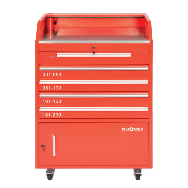 Valet Podium 200 Key Slot Red Front Drawers