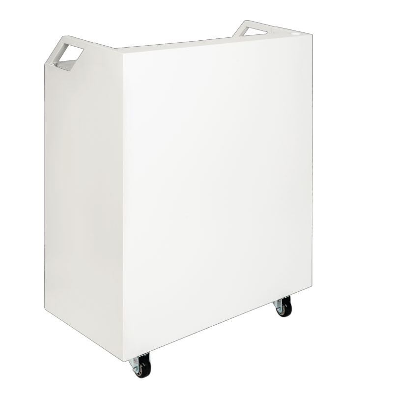 White Valet Podium 200 Key Slot Front