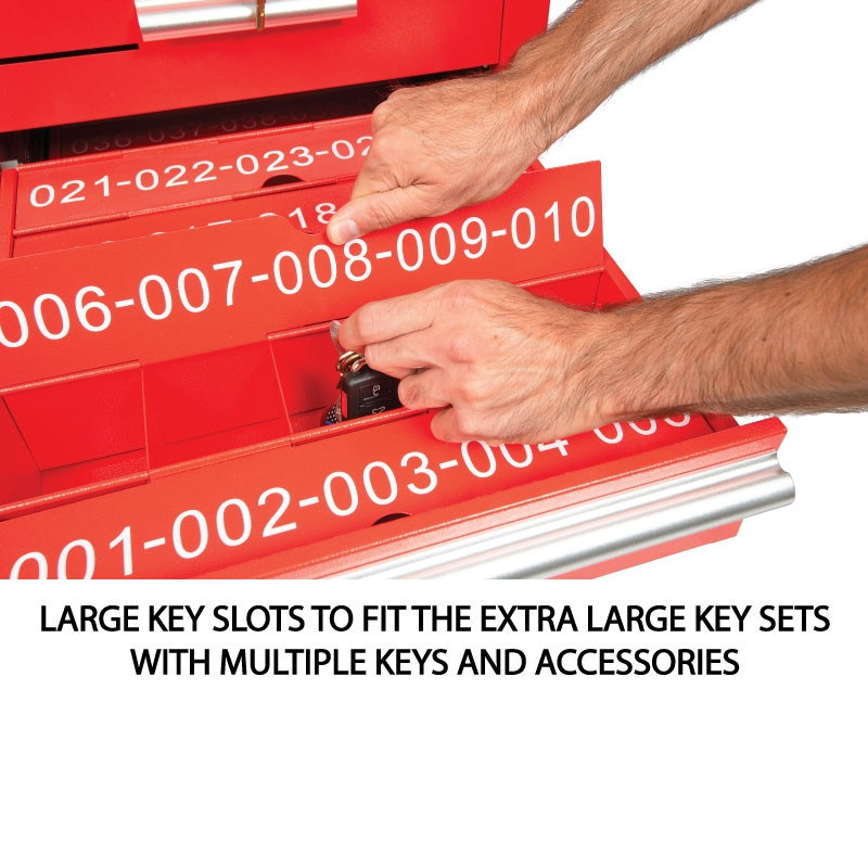 Red  Valet Podium Drawer Key Model Close Up