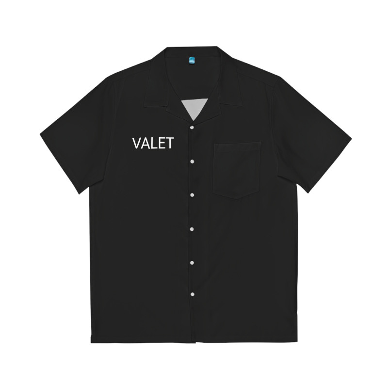 Black Valet parking shirt - front 