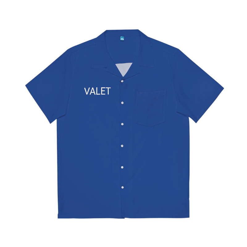 Blue Valet parking shirt - front