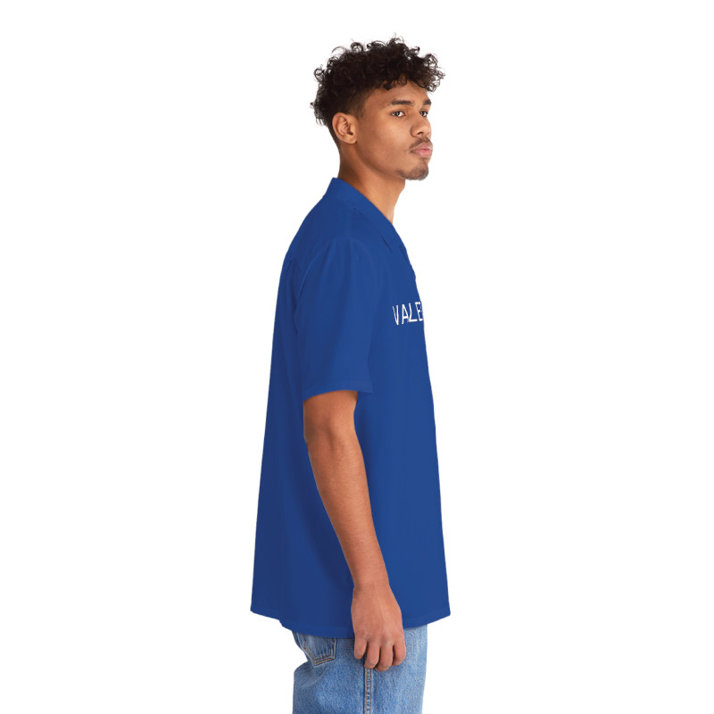 Blue Valet parking shirt - side 