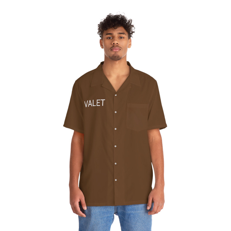 Brown Valet parking shirt - front 