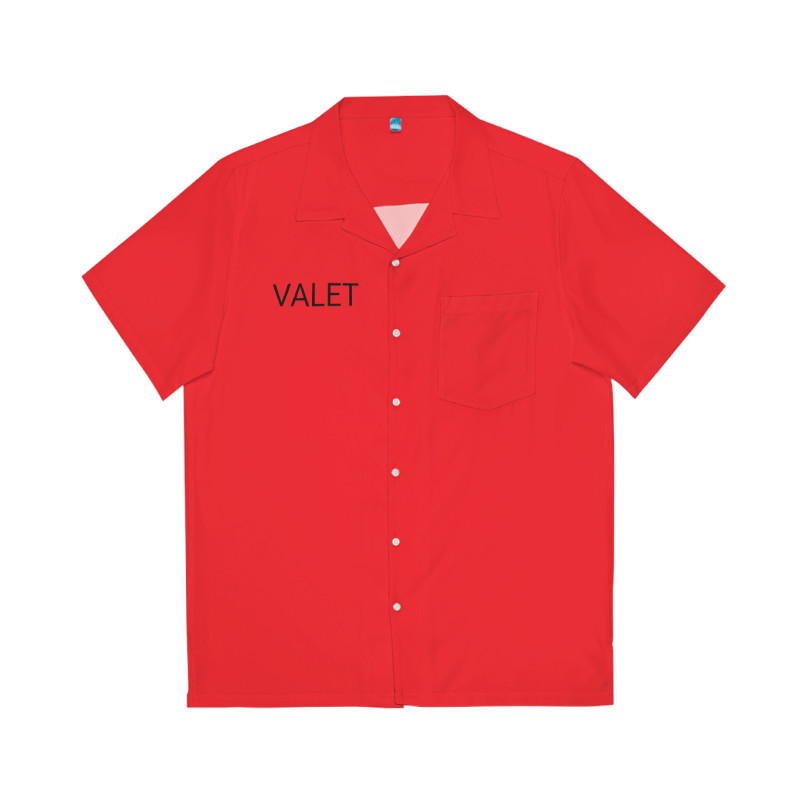 Red Valet parking shirt - front