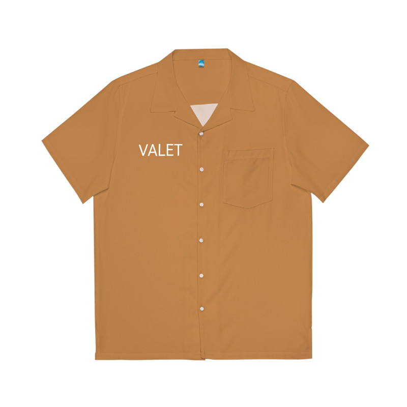 Tan Valet parking shirt - front