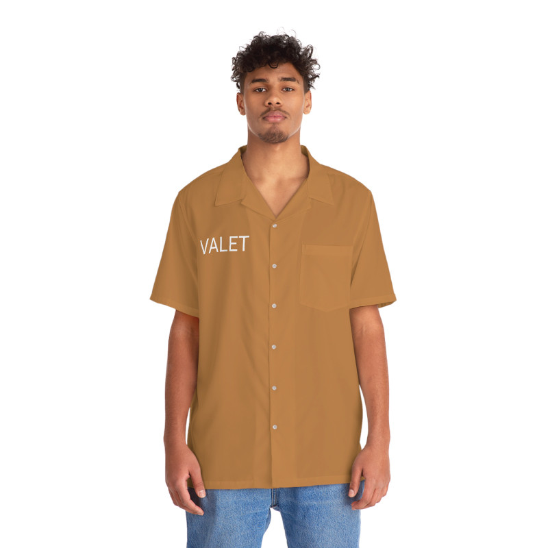 Tan Valet parking shirt - front